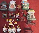 LARGE LOT OF MINIATURE GNOME/FAIRY GARDEN FIGURINES AND ACCESSORIES 24pc.