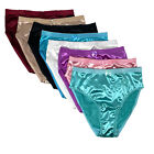 Lot 6 PRETTY SATIN BIKINIS Style PANTIES Women Underwear #3122X S M L XL 2X