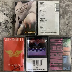 New ListingAerosmith Cassette Lot Of 5 Cassettes: Rocks, Get A Grip, Classics Live II