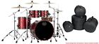 Mapex Saturn Evolution Classic Birch Tuscan Red Lacquer Drums +Bags 22_10_12_16