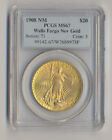 1908 NO MOTTO $20 Saint Gaudens Gold Double Eagle Wells Fargo Nevada PCGS MS 67