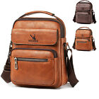 Small Men Messanger Crossbody Shoulder Bag Purse Premium Leather Travel Satchel