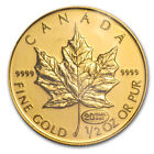 1999 Canada 1/2 oz Gold Maple Leaf BU (20 Years ANS Privy)