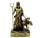 Hades God of Underworld & Dead Statue Handmade Marble Greek Bronzed Sculpture