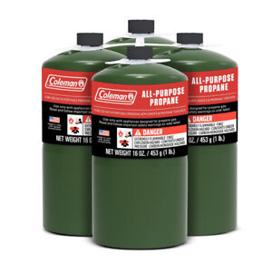 Coleman All Purpose Propane Gas Cylinder 16 oz, 4-Pack
