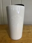 Starbucks 2020 White Ceramic 12 Oz Tumbler Cup With Lid Travel Mug Tumbler
