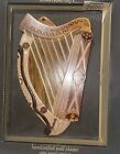 Islandcraft Harp Handcrafted Celtic Carvings Wood Wall Art Musical  Instrument