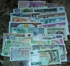 MIXED LOT 30 DIFFERENT WORLD PAPER MONEY BANKNOTES CURRENCY FOREIGN CIR & UNC