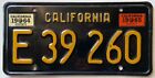 Vintage California 1963 Truck Black License Plate 1964 1965 Expiration Sticker