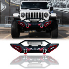 Vijay For 18-24 Jeep Wrangler JL&Gladiator JT Stubby Steel Front Bumper W/Lights (For: Jeep)