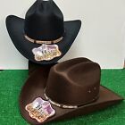 Men's Black Faux Felt Western Cowboy Hat Tejana Sombrero Texana Vaquero Sinaloa