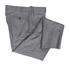 ZANELLA Parker Model Flat Front Dress Pants Sz 38 x 37 Unhemmed Gray Wool Recent