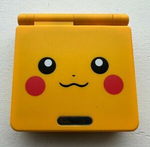 Pikachu Edition Pokemon Yellow Nintendo Game Boy Advance SP GBA SP + Charger!