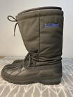 LL BEAN Men’s Size 9 Waterproof Insulated Winter Snow Boots Black/Green b45