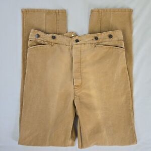 Wah Maker Western Canvas Saddle Seat Pants Buckle Back Men's 36 (35x35) USA Made