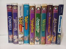USED Disney Lot of 10 VHS Disney Masterpiece Clamshell Case Movie Tapes Vintage