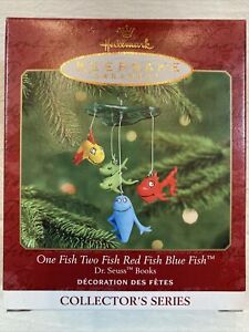 2000 Hallmark Keepsake Ornament Dr. Seuss ONE FISH TWO FISH RED FISH BLUE FISH