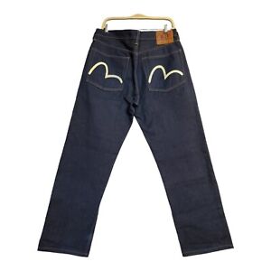 Evisu Denim Jeans Mens Size 32 x 32 Selvedge Indigo Japanese Standard Lot 0001