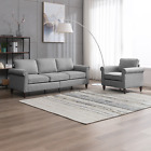 Sectional Sofa Set for Living Room, 2 Pcs Sofa, 3 Seater Sofa and Armchair
