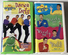 VHS LOT of 2 ~ The WIGGLES Wiggly Wiggly World And Dance Party