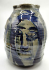 Large Multi Faces Studio Pottery Vase Vessel  Ceramic Signed CHIN