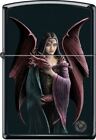 Zippo Anne Stokes Woman With Dragon, Wings Gothic Fantasy On Black Matte Lighter
