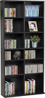 Media Storage Cabinet Shelf Rack Shelves CD DVD Video Multimedia Organizer Stand