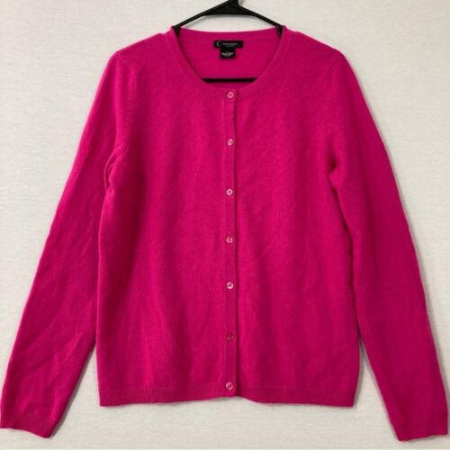 Bloomingdales Pink 100% Cashmere Cardigan size Large