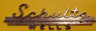Schultz--Wells--Metal  Dealer Emblem Car  vintage  SM3001