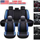 5 Seat Universal Car Seat Cover Deluxe Leather Full Set Cushion Protector Black (For: 2017 Toyota Corolla)