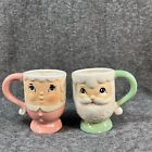 Johanna Parker Retro Mr and Mrs Santa Claus Christmas pastel mug set