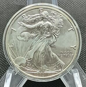 New Listing2021 $1 Type 1 United States American Silver Eagle 1 oz Fine Silver In Capsule!
