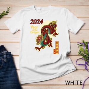 Chinese Calendar Dragon Year Happy New Year 2024 Colorful Unisex T-shirt