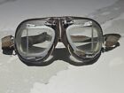Antique Motorcycle Pilot Goggles Stadium Brand Made In England Flying Flight