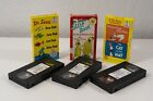 Lot of 3 Dr. Seuss VHS: Sleep Book, One Fish Two Fish, Green Eggs & Ham/Cat Hat