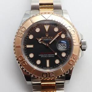 New ListingScrambled Mint Rolex 126621 Yacht Master 40mm Steel 18K Rose Gold Black Watch