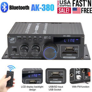 800W 2 Channel bluetooth Mini HIFI Power Amplifier Audio Stereo Amp Home Car FM