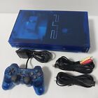 PlayStation2 PS2 Ocean Blue Console translucent Blue SCPH-37000 L NTSC-J No box