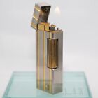 Dunhill Silver Rollagas Lighter Threes Gold Line_Ultrasonically cleaned_WORKING