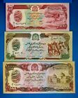 Afghanistan P-58 P-60 P-61 100 500 1000 Afghanis Uncirculated Banknotes Set # 2