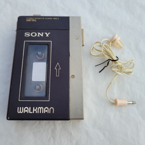 Sony Walkman WM 3 Cassette Player AM FM Radio Portable with Earphone