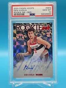 New Listing2020 Panini Hoops Deni Avdija Rookie Ink Red RC AUTO #/25 PSA 10 Wizards