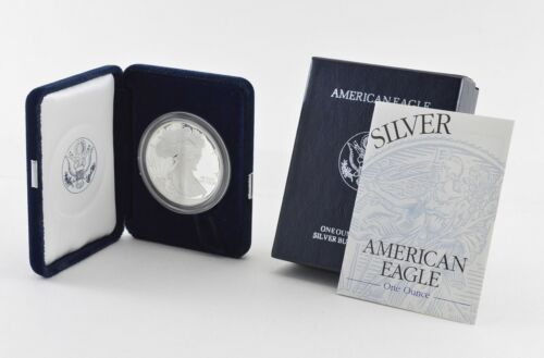 1994 American Silver Eagle - Proof - 1 Oz. Silver Bullion Velvet Box & COA KEY