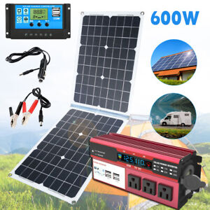 4000W Solar Panel Kit Power Inverter Solar Generator Home Off-Grid Solar System