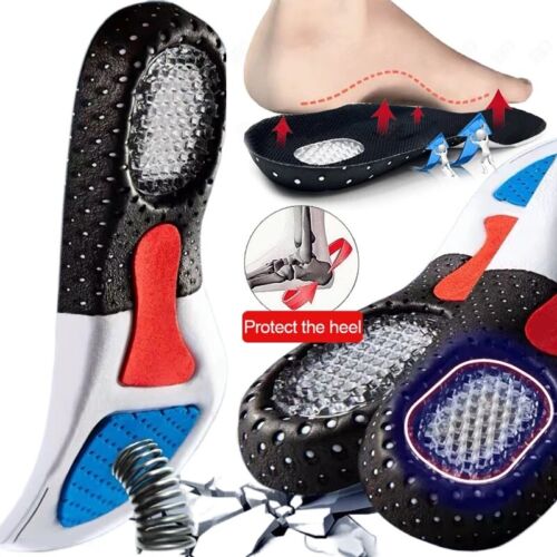 Sports Silicone Gel Insoles for Feet Men Women Orthopedic Arch Support Inserts