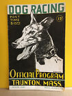 1936 Taunton Dog Track greyhound racing program, some writing
