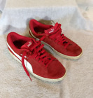 Puma Mens Preowned Smash V2 Red/White Suede Leather Shoes, Size: 9 #US43-15
