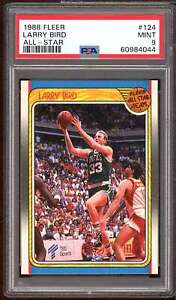 Larry Bird Card 1988-89 Fleer All-Star #124 PSA 9