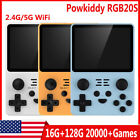 Powkiddy RGB20s Retro Handheld Game Console 16+128GB 20,000 Games Kid Boy Gift
