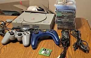 Playstation PS1 Video Game Console System Bundle W Games